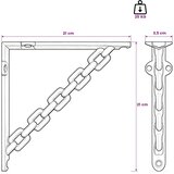  Nosači za zidne police 2 kom. Crna 21 x 21 x 3.5 cm Čelik - Crna 21 x 21 cm 2 | shoptok.hr