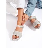 Sergio Leone Openwork platform sandals gray by | Shoptok.si