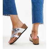 Gemre Silver metallic wedge sandals Donata | Shoptok.si