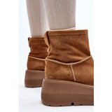 Zazoo Leather Women's Boots on Chunky Sole Camel 3424 | shoptok.hr