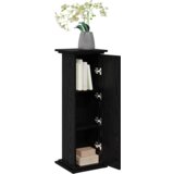 vidaXL stalak za izlaganje s prostorom za pohranu Crni hrast 31x30x90 cm Drvo | shoptok.hr