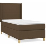  Krevet s oprugama i madracem tamnosmeđi 100 x 200 cm od tkanine | shoptok.hr