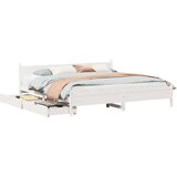 vidaXL okvir kreveta bez madraca bijeli 180x200 cm od masivne borovine | shoptok.hr