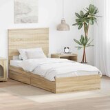  Krevet s od storage Sonoma hrast 90 x 190 cm Konstruirano drvo | shoptok.hr