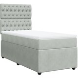 Maison Chic Box spring postelja - Vzmetna postelja z vzmetnico svetlo siva 90x200 cm žamet SL23258, (21891334) | Shoptok.si