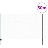 vidaXL Ograjne palice 11 kos U-kanal zelene 140 cm jeklo, šesterokotna ograja zelena 1,4x50 m jeklo | Shoptok.si