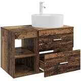  Set namještaja za kupaonicu 2 kom. Staro drvo Konstruirano drvo Smeđa 49,5 x 44,5 x 76 cm | shoptok.hr