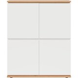 XORA visoka komoda, bela, hrast artisan | Shoptok.si