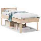 Maison Chic Posteljni okvir - Enojna postelja - Postelja za odrasle brez vzmetnice 90x190 cm trdna borovina-J6673, (21769484) | Shoptok.si