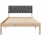  Okvir kreveta smeđe i tamnosivo 100 x 200 cm Masivna borovina | shoptok.hr