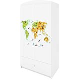  Dječji ormar - KARTA SVIJETA - bijeli | shoptok.hr
