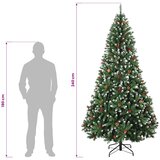  Umjetno božićno drvce s nogom 240 cm PVC Zelena i bijela | shoptok.hr