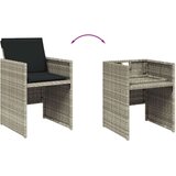 vidaXL 17-dijelni vrtni blagovaonski set s jastucima svijetlosivi | shoptok.hr