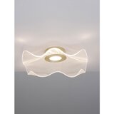 Nova Luce Aluminijasta LED stropna svetilka v zlati barvi s senčilom iz akrilnega stekla 50x50 cm Siderno &amp;ndash; Slike