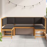  Set od 5 dijelova za vrt s jastučićima od masivnog drva acacije | shoptok.hr