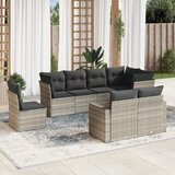  8-dijelni set vrtnih sofa od poliratana s jastucima svjetlosivi | shoptok.hr