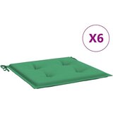 vidaXL jastuci za vrtne stolice 6 kom zeleni 50 x 50 x 3 cm od tkanine | shoptok.hr