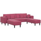 SOFA 3 pcs Vinska crvena 250 x 188 x 76 cm Baršun | shoptok.hr