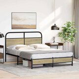  Posteljni okvir brez vzmetnice 135x190 cm sonoma hrast inž. les, (21609860) | Shoptok.si