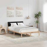 vidaXL Okvir kreveta Smeđa i crna 120 x 200 cm Masivna borovina | shoptok.hr