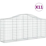  Lučne gabionske košare 11 kom 200x30x80/100cm pocinčano željezo | shoptok.hr