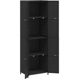  Vrtni ormarić za pohranu crni 59 x 40 x 180 cm od poliratana | shoptok.hr