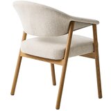 Unique Furniture Krem blagovaonske stolice u setu s naslonima za ruke 2 kom od punog hrasta Elk – | shoptok.hr
