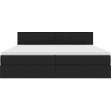  Krevet s prostorom za pohranu s LED-om Crna 200 x 200 cm | shoptok.hr