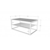 Decortie Asude Klub sto, 95x43x55cm, Bijelo-crni | Eponuda.ba