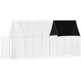  Kavez za zečeve Srebrno 400 x 100 x 210 cm Cinkani čelik | shoptok.hr