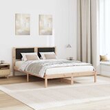  Krevetna konstrukcija Crna 135 x 190 cm Čvrsto borovo drvo | shoptok.hr