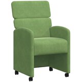  Blagovačke stolice s kotačima 2 pcs Svijetlo zelena Baršun | shoptok.hr