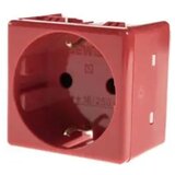 GEWISS GW20297 nemački standard utičnica 250V AC - za namenske linije - 2P + E 16A - 2 Modula - crvena - sistem Cene