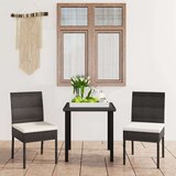 Poli 3-dijelni vrtni blagovaonski set od poliratana crni | shoptok.hr