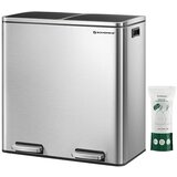 Songmics Koš za smeti 2 x 30 L, siv Cene