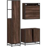 vidaXL 3-dijelni set kupaonskog namještaja boja smeđeg hrasta drveni | shoptok.hr