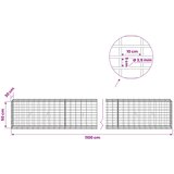  Gabion s žicom debljine 3,5 mm i mrežom 5x10 cm 1100x30x50 cm Slike