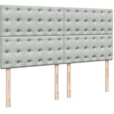 Okvir kreveta s madracima svijetlosivi 180x200cm baršunasti | shoptok.hr