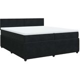  Krevet s oprugama i madracem crni 200x200 cm baršunasti | shoptok.hr