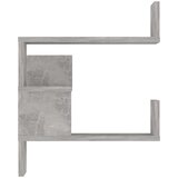  Zidne kutne police 2 kom siva boja betona 40x40x50 cm iverica | shoptok.hr