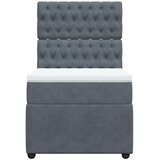 Box spring krevet s madracem tamnosivi 90x200 cm baršunasti | shoptok.hr
