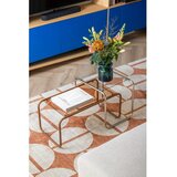 Leitmotiv Rjava klubska mizica s stekleno mizno ploščo 40x80 cm Ventana – | Shoptok.si