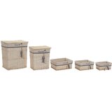  Komplet košar DKD Home Decor Modra Bež Aluminij Spirale Sredozemsko 5 Kosi | Shoptok.si