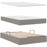  LED krevet za pohranu s madracem Sivosmeđa 120 x 200 cm Tkanina | shoptok.hr