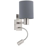 Eglo Pasteri zidna/2, e27, led 3,5w, nikl-mat, siva Cijene