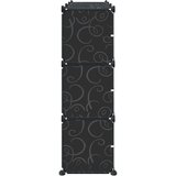 vidaXL Organizator za shranjevanje kock z 9 kockami in vrati Black PP | Shoptok.si