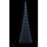 vidaXL LED božično drevesce Hladno bela 138.5 x 138.5 x 399 cm Kovina | Shoptok.si