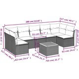 vidaXL 8-dijelni set vrtnih sofa od poliratana s jastucima sivi | shoptok.hr