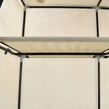  Garderobna omara s predelki in palicami krem 150x45x175cm blago, (20705288) | Shoptok.si