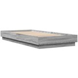  Okvir za krevet s LED svjetlima siva boja hrasta 100 x 200 cm | shoptok.hr